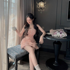 Đầm cup ống bố nổi - VD5884