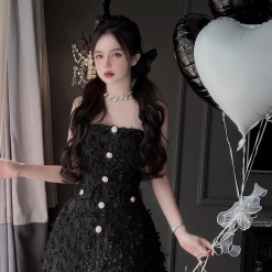 Đầm cup ống bố nổi - VD5884