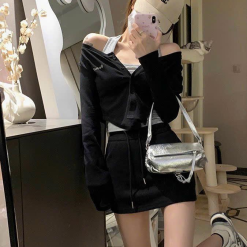 Sét body 3 món áo khoắc + áo dây + chân váy ôm - VD5893