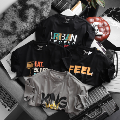 Áo Thun Nam Cổ Tròn Rurumen Màu Đen In Chữ Eat Sleep Big Size - AB445