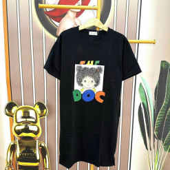 Đầm form suông tay ngắn cổ tròn in hình - DBO3070