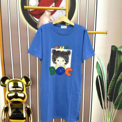 Đầm form suông tay ngắn cổ tròn in hình - DBO3070