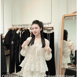 Sét baby doll viền ren tầng xoè - VD5912