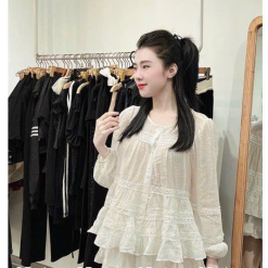 Sét baby doll viền ren tầng xoè - VD5912