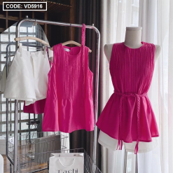 Sét áo xếp ly ngực + short - VD5916