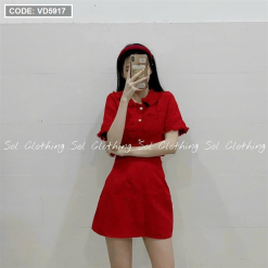 Sét crop bố dạ trắng tưa lai + chân váy - VD5917