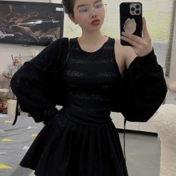 Sét chân váy xếp ly áo cánh dơi - VD5920