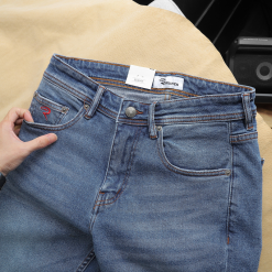 Quần Short Jeans Nam Rurumen Màu Xanh Cao Cấp Hàng VNXK - QB419