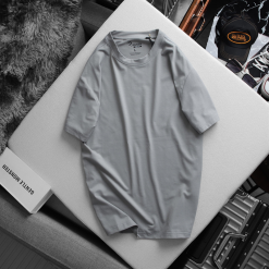 Áo Thun Nam Cổ Tròn Rurumen Màu Xám In Chữ Perfect Mặt Sau Big Size - AB452