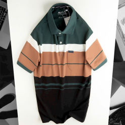 Áo Thun Sọc Nam Trung Niên Cổ Bẻ Có Túi (Có size 3x)