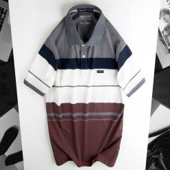 Áo Thun Sọc Nam Trung Niên Cổ Bẻ Có Túi (Có size 3x)