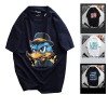 Áo Thun Nam Cổ Tròn Rurumen Màu Xanh Đen In Hình Cool Duck Big Size - AB458