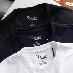 Áo Thun Nam Cổ Tròn Rurumen Màu Đen In Chữ TOKYO Big Size - AB460