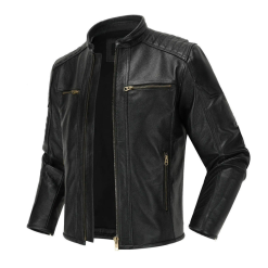 Áo Khoác Da Nam Dây Kéo Đồng Lót Vải Dù Cao Cấp (Có size to 3x) - AK079