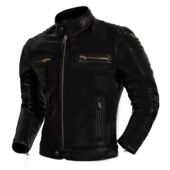 Áo Khoác Da Nam Dây Kéo Đồng Lót Lông Cao Cấp (Có size to 3x) - AK080