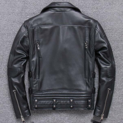 Áo Khoác Da Nam Cổ Bẻ Phối Khoá Zip Cao Cấp (Có Size to 3x) - AK083