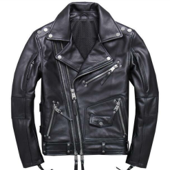 Áo Khoác Da Nam Cổ Bẻ Phối Khoá Zip Cao Cấp (Có Size to 3x) - AK083