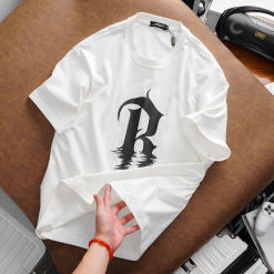 Áo Thun Nam Cổ Tròn Oversize In Chữ R Big Size 110kg - AB475