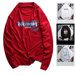 Áo Thun Nam Tay Dài Cổ Tròn Rurumen Màu Đỏ In Chữ NEW EDITION Big Size - AB476