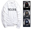 Áo Thun Nam Tay Dài Cổ Tròn Rurumen Màu Trắng In Chữ TEXAS Big Size - AB485