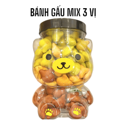Bánh Gấu Mix 3 Vị Thơm Ngon 500g - Hộp Gấu Lớn - BGM