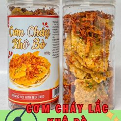 Cơm Cháy Lắc Khô Bò Loại Ngon 300g Hộp Pet - CCLKB
