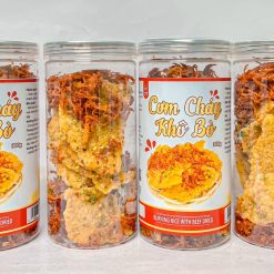 Cơm Cháy Lắc Khô Bò Loại Ngon 300g Hộp Pet - CCLKB