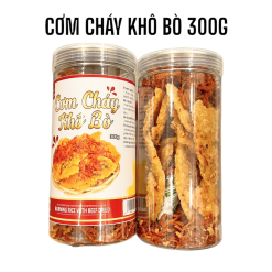 Cơm Cháy Lắc Khô Bò Loại Ngon 300g Hộp Pet - CCLKB