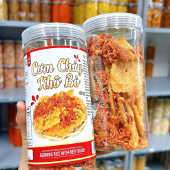 Cơm Cháy Lắc Khô Bò Loại Ngon 300g Hộp Pet - CCLKB
