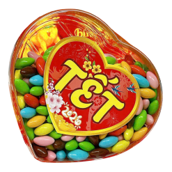 Kẹo Nhộng Socola Hộp Trái Tim 350g Hộp Quà Tết 2026 - KNSTT