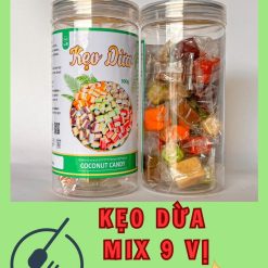 Kẹo Dừa Mix 9 Vị Thơm Ngon 300g Hộp - KDM9V