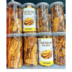 Chuối Sấy Mè Gừng Thơm Ngon 250g Hộp - CSMG