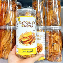 Chuối Sấy Mè Gừng Thơm Ngon 250g Hộp - CSMG