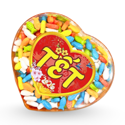 Kẹo Ngũ Sắc Trái Cây - Kẹo Cứng Hộp Trái Tim 350g Hộp Quà Tết 2026 - 8936208934057