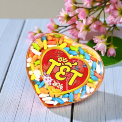 Kẹo Ngũ Sắc Trái Cây - Kẹo Cứng Hộp Trái Tim 350g Hộp Quà Tết 2026 - 8936208934057