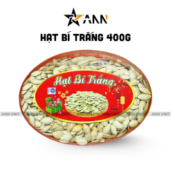 Hạt Bí Trắng Loại Ngon 400g Hộp Ovan Hộp Quà Tết 2026 - HBTHO
