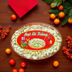 Hạt Bí Trắng Loại Ngon 400g Hộp Ovan Hộp Quà Tết 2026 - HBTHO