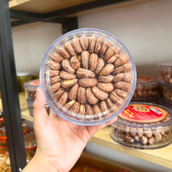 Hạt Điều Xếp Hoa Hộp Tròn 500g - HDXHHT