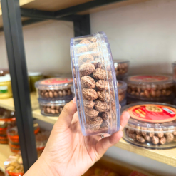 Hạt Điều Xếp Hoa Hộp Tròn 500g - HDXHHT