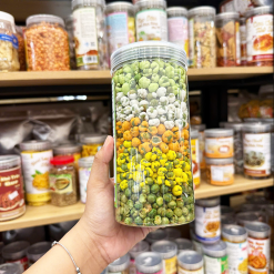 Đậu Hà Lan Ngũ Vị Thơm Ngon 450g (sầu riêng - phô mai - sữa dừa - wasabi - tỏi ớt ) Hộp - 8936208931391