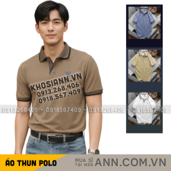Áo Thun Nam Polo Cổ Bẻ Thêu Logo Hình Tam Giác (Có size 3x) - CS214