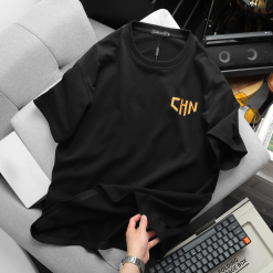 Áo Thun Nam Cổ Tròn Oversize In Chữ CHN Hai Mặt Big Size 110kg - AB491
