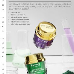 Kem Face Xanh Dưỡng Trắng Da Soo Young Mini Green Algae Whitening Cream - FACEXANHMINI