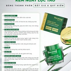 Kem Face Xanh Dưỡng Trắng Da Soo Young Mini Green Algae Whitening Cream - FACEXANHMINI