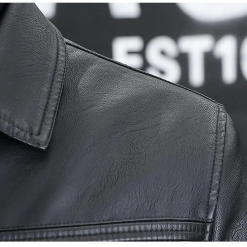 Áo Khoác Da Nam Cổ Bẻ Lót Vải Dù Phối Túi Hai Bên Cao Cấp (Có size to 3x) - AK084