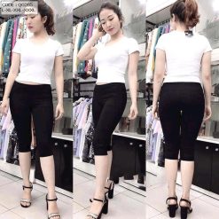 Quần Legging Nữ Lửng Màu Đen ASOS - QG285