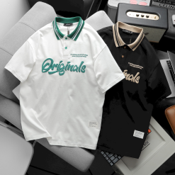 Áo Thun Nam Cổ Bẻ Oversize In Chữ Originals Big Size 110kg - AB497