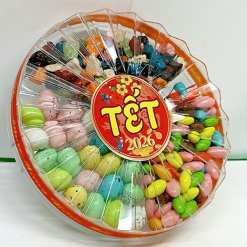 Set Kẹo Mix 3 Vị Hộp Sun Khía 400g (Kẹo Socola Trứng, Kẹo Socola Sỏi Đá - Hộp Sun Khía Hộp Quà Tết 2026 - SKMHSK