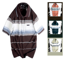 Áo Thun Sọc Nam Trung Niên Cổ Bẻ Có Túi Thun Cotton (Có size 3x) - AS052