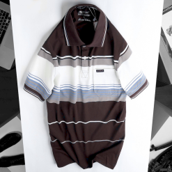 Shop sỉ áo Thun Sọc Nam Trung Niên Cổ Bẻ Có Túi Thun Cotton (Có size 3x)